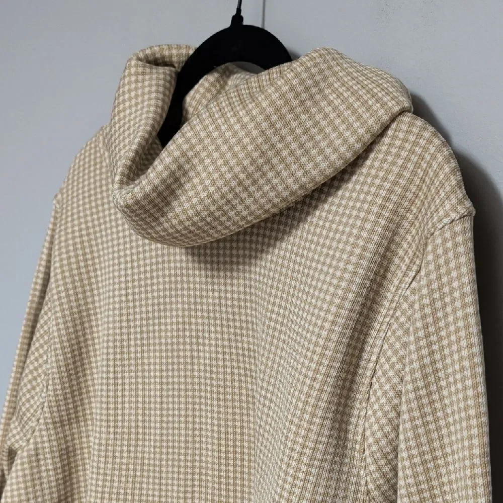 Elegant Beige Cowl Neck Sweater